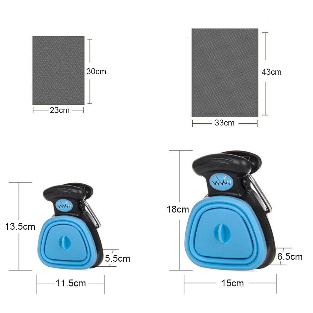 Dog Poop Bag Dispenser Pet Travel Foldable Pooper Scooper Poop Bag Attached Poop Scoop Clean Pick Up Excreta Cleaner - anconmall