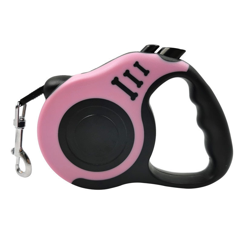 Retractable Dog Leash 3 And 5 Meters Long Pet Puppy Walking Lead Rope Automatic Nylon Traction Leashes For Dogs - anconmall