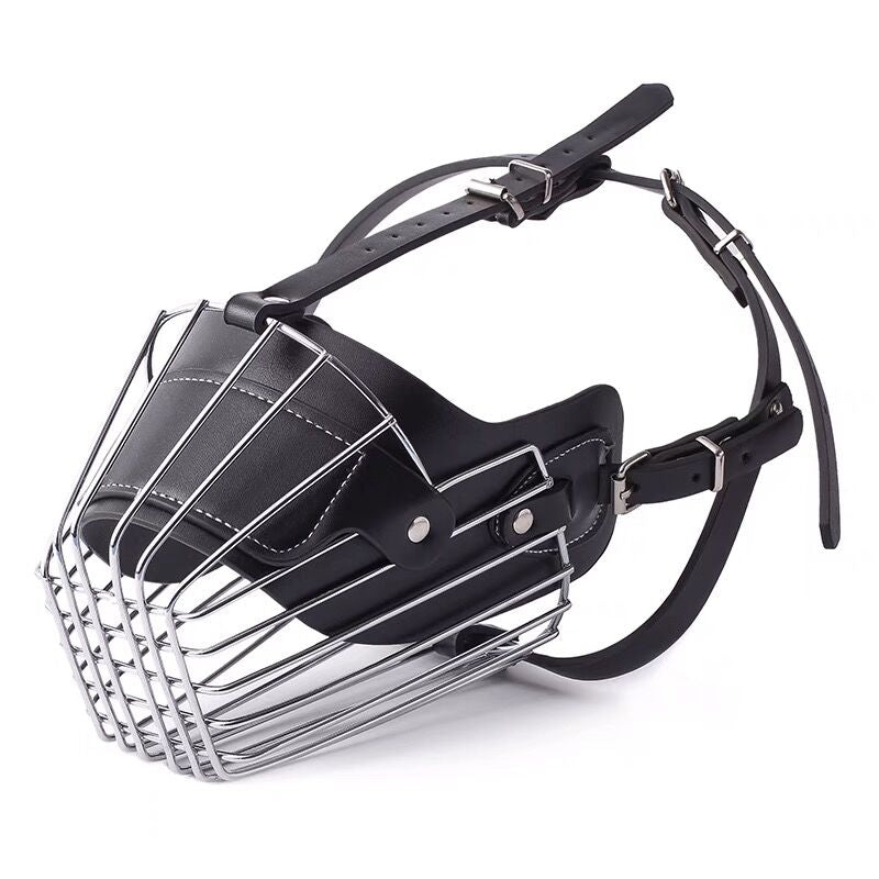 Black / Brown Strong Metal Wire Basket Dog Muzzle for Large Dogs Amstaff Pitbull Bull Terrier Anti-Bite Bark Chew Muzzles - anconmall