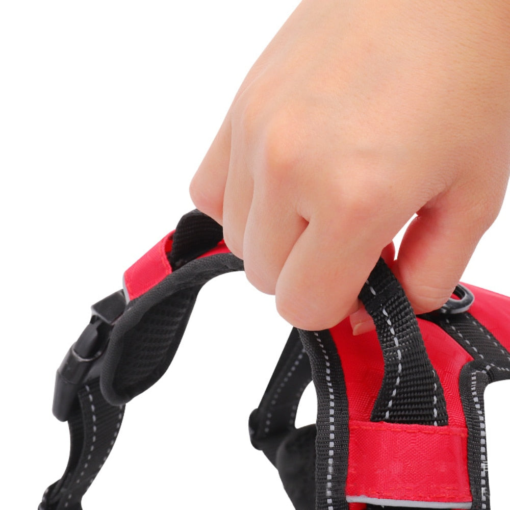 Dog Harness Vest No Pull Reflective Breathable Soft Collar With Handle for Small Big Dogs Bulldog Shepherd Pet Supplies - anconmall