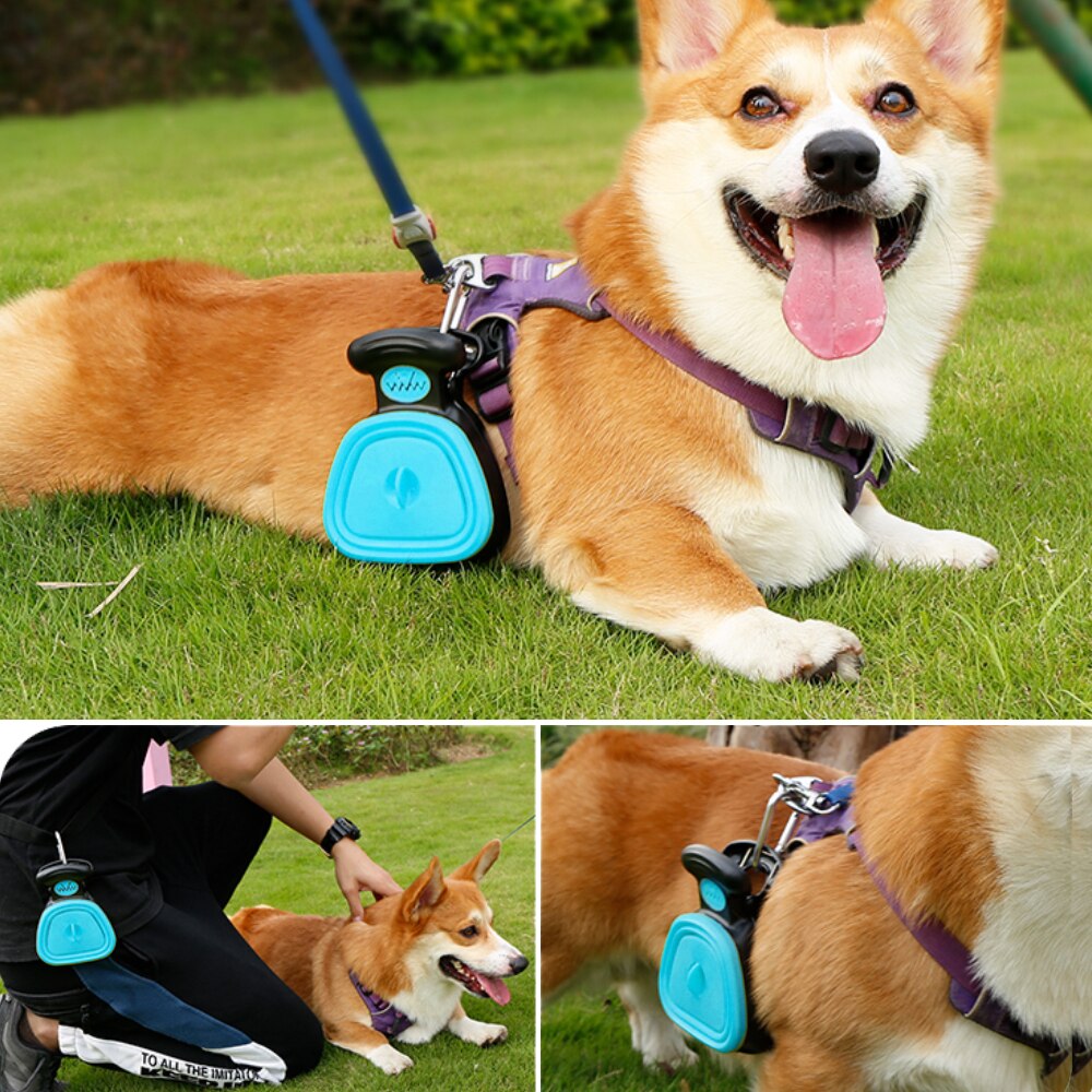 Dog Poop Bag Dispenser Pet Travel Foldable Pooper Scooper Poop Bag Attached Poop Scoop Clean Pick Up Excreta Cleaner - anconmall