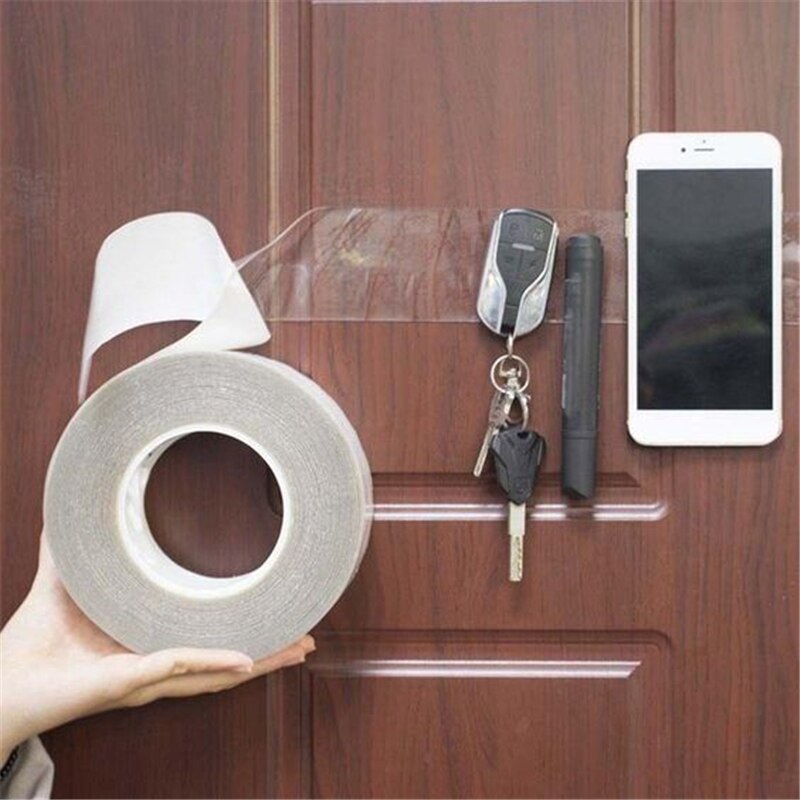 5M Nano Tracsless Tape Double Sided Tapes Transparent No Trace Reusable Waterproof Cleanable Home DecorationAdhesive Tape