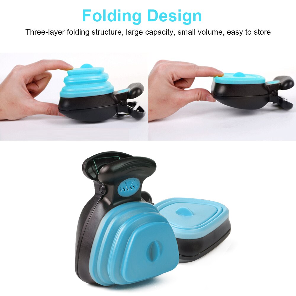 Dog Poop Bag Dispenser Pet Travel Foldable Pooper Scooper Poop Bag Attached Poop Scoop Clean Pick Up Excreta Cleaner - anconmall
