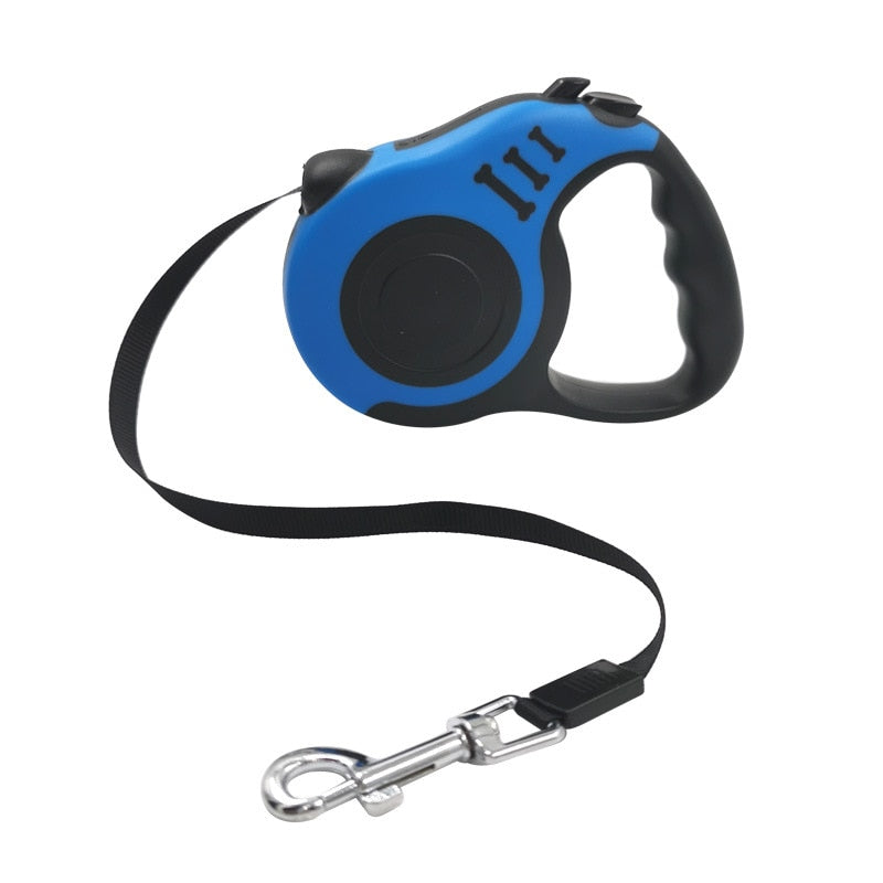 Retractable Dog Leash 3 And 5 Meters Long Pet Puppy Walking Lead Rope Automatic Nylon Traction Leashes For Dogs - anconmall