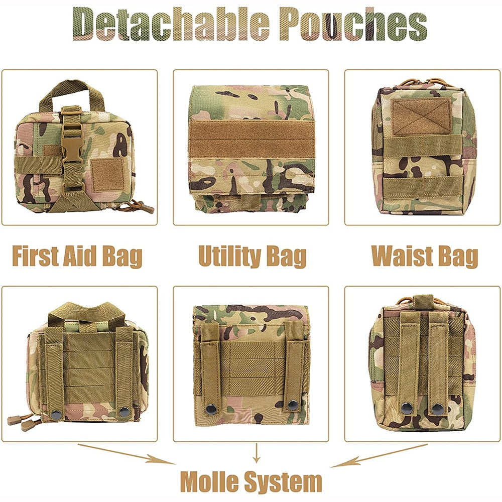 Camouflage Big Dog Harness Pet German Shepherd K9 Malinois Training Vest Tactical Dog Harness and Leash Set For Dogs - anconmall