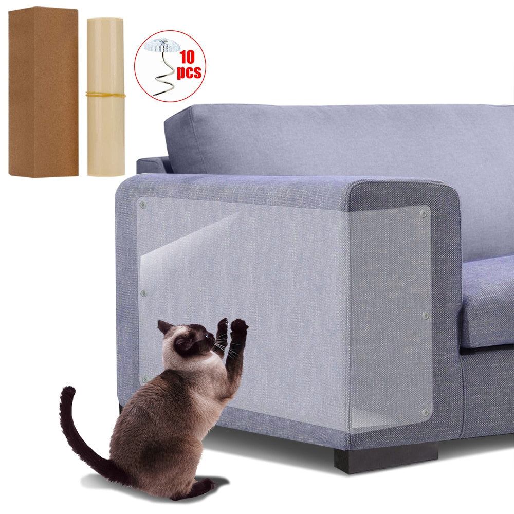 Cat Scraper Durable Sticker Tape Cat Scratching Post Furniture Couch Sofa Protector Anti Cat Scratcher Paw Pads For Claw - anconmall
