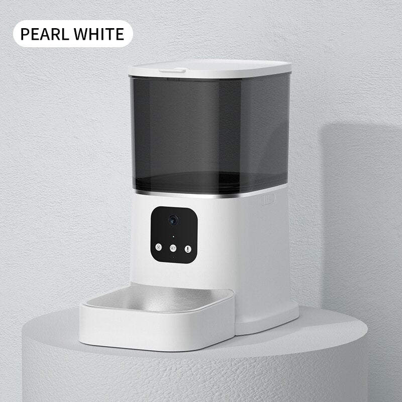 6L Large Capacity Pet Automatic Feeder Smart Voice Recorder APP Control Timer Feeding Cat Dog Food Dispenser With WiFi Pet Bowl