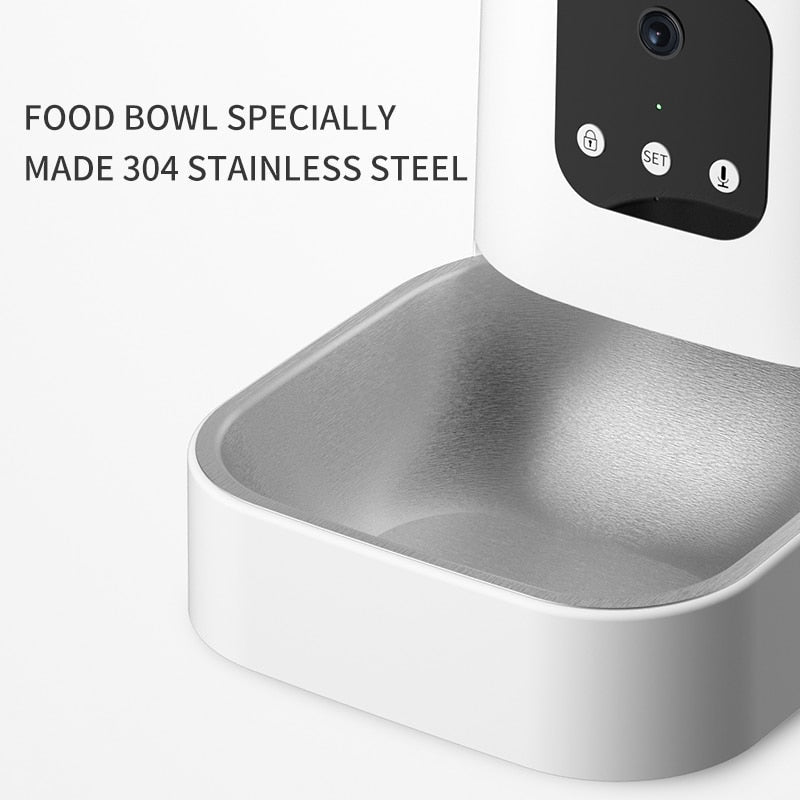 6L Large Capacity Pet Automatic Feeder Smart Voice Recorder APP Control Timer Feeding Cat Dog Food Dispenser With WiFi Pet Bowl