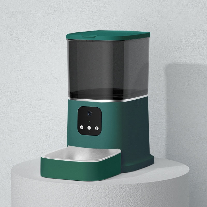 6L Large Capacity Pet Automatic Feeder Smart Voice Recorder APP Control Timer Feeding Cat Dog Food Dispenser With WiFi Pet Bowl
