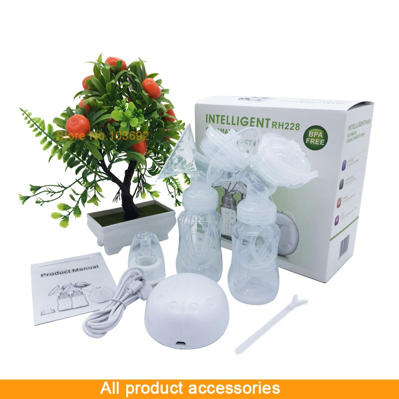 Breast Pump Bilateral Milk Pump Baby Bottle Postnatal Supplies Electric Milk Extractor Breast Pumps USB Powered Baby Breast Feed