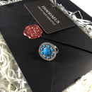 Round Blue Ornament Ring,Europe Style Glam Fashion Good Jewelry For Women Spring Gift In 925 Sterling Silver