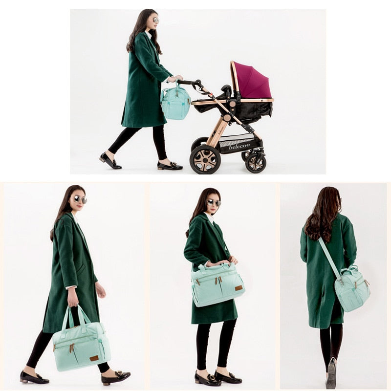 Large Fashion Mommy Messenger Bag Waterproof Travel Maternity Handbag Backpack For Mom/Dad Baby Stroller Bags