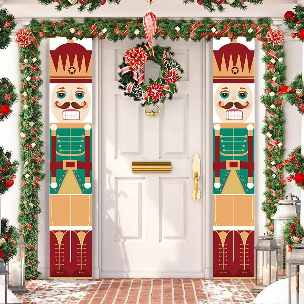 Christmas Hanging Door Banner Porch Sign Merry Christmas Decorations for Home 2022 Christmas Ornaments Navidad Noel New Year