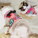 Fashion Cat Harness and Leash Set Bow Tie Adjustable Cute Cats Collar Outdoor Walking For Kitten Cats Accessories Supplies - anconmall