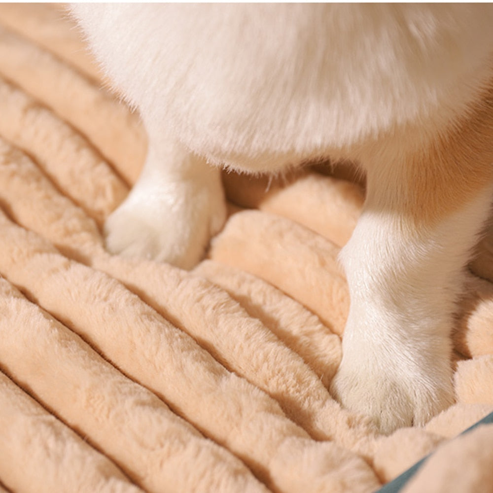 Winter Padded Dog Cushion Warm Fleece Dog Mat Dog Pillow Non Slip Removable for Cleaning Pet Bed for Small Medium Large Dogs Cat - anconmall
