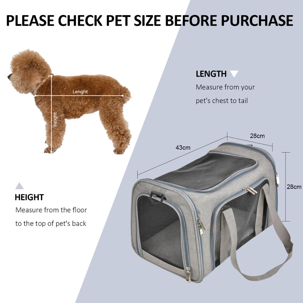 Dog Carrier Bag Soft Side Dog Backpack Cat Pet Carriers Dog Travel Bags Airline Approved Transport For Small Dogs Cats Outgoing - anconmall