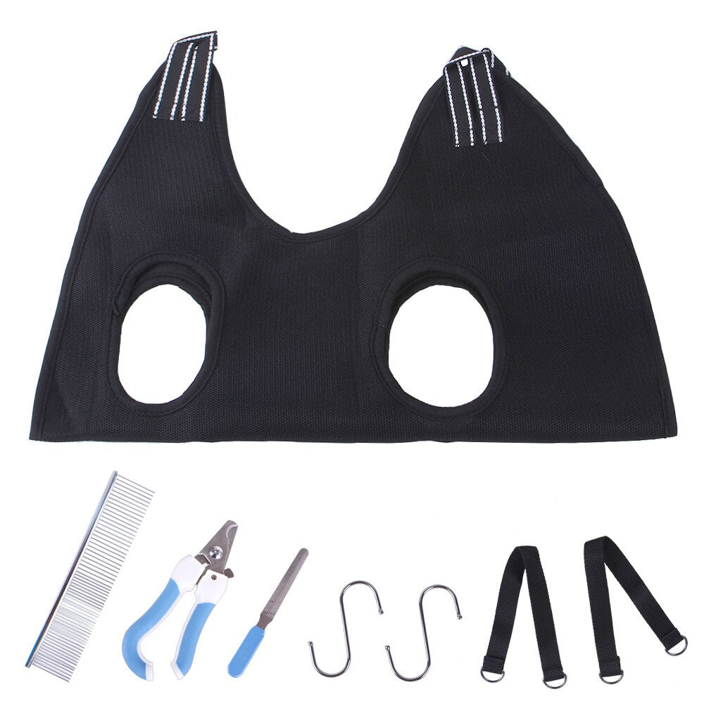 Pet Dog Grooming Hammock for grooming Restraint Bag Cat Nail Clip Trimming Bathing Bag for Puppy Dog Anti-scratch for Cats - anconmall