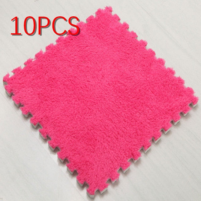10 Pcs Soft Plush Children's Mat Baby Play Mat Baby Toys Eva Foam Puzzle Carpet In Children's Room Keep Warm Playmat 30*30*1CM