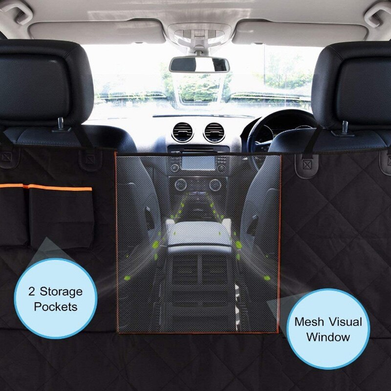 Pet Carrier Dog Car Seat Cover Waterproof With Pet Safety Belt Car Rear Back Seat Mat Hammock Cushion Protector - anconmall