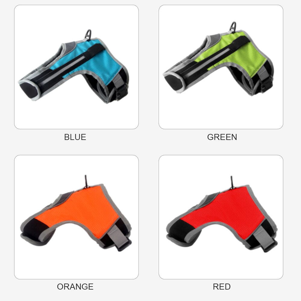 Dog Harness with Luminous LED Light Bar Night Safety Reflective Vest for Husky Shepherd Labrador Medium Large Dogs Pet Supplies - anconmall