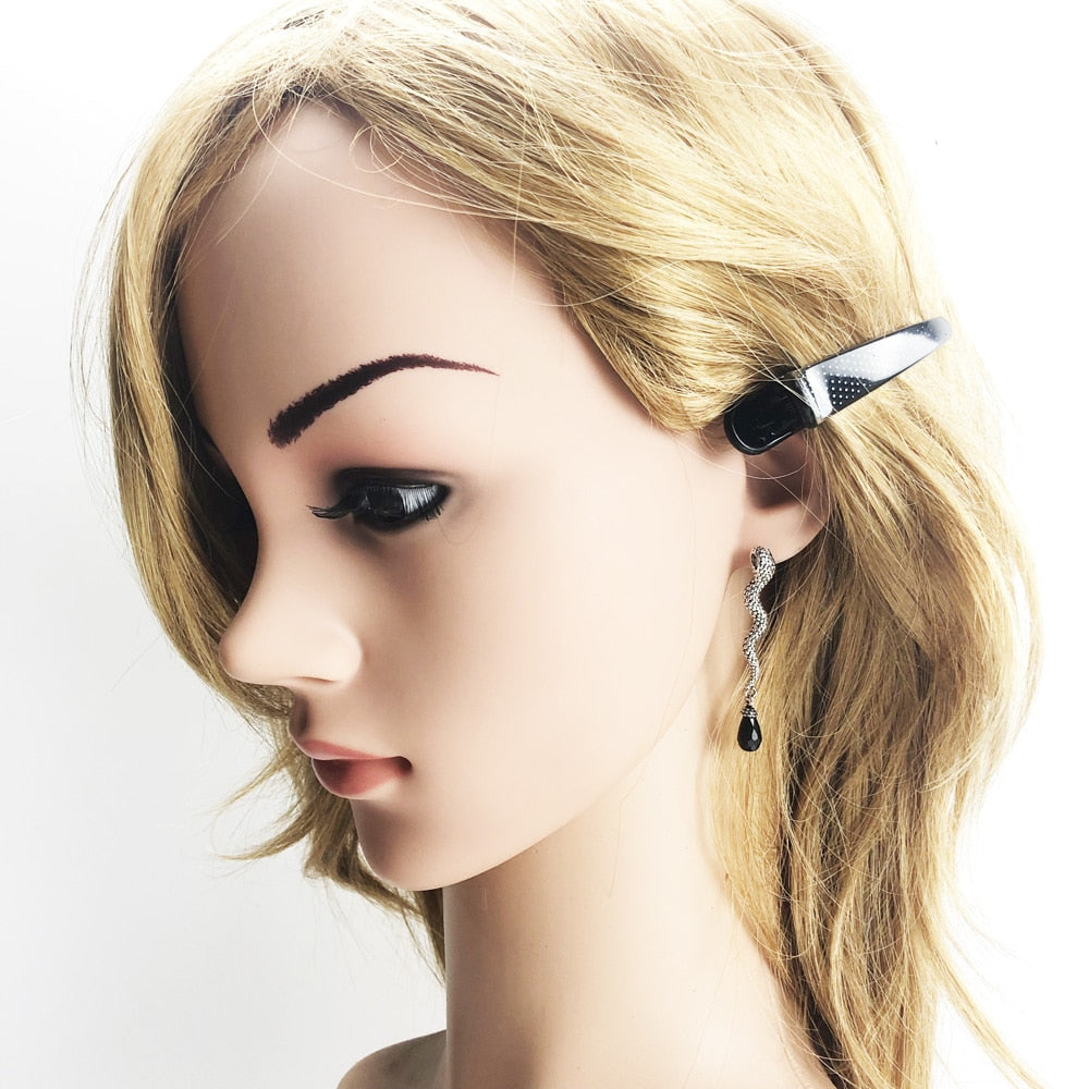 Snake & Crystal Drop Earrings,Europe Style Glam Fashion Good Jewerly For Women,2017  Gift In 925 Sterling Silver,Super Deals