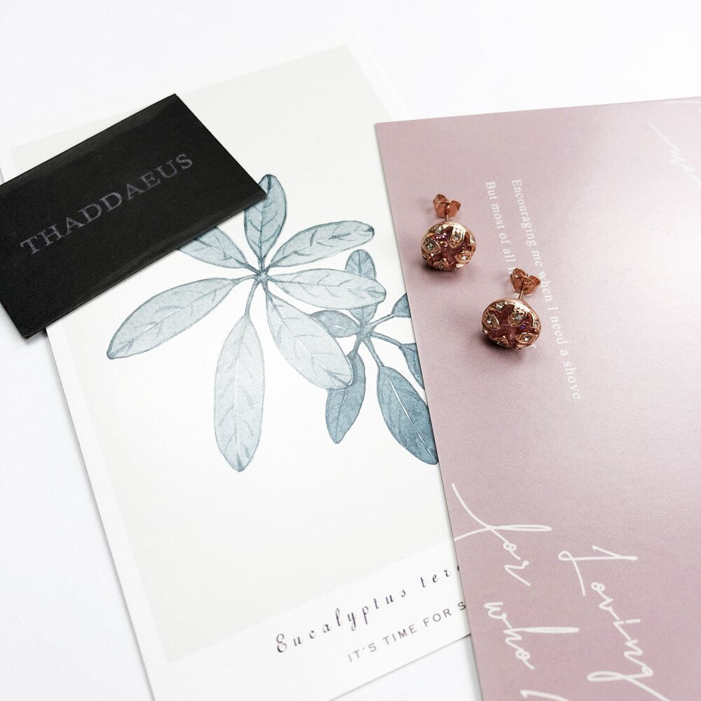 Rose Lotus Stud Earrings Europe Style Glam Fashion Jewerly For Women Gift In 925 Sterling Silver