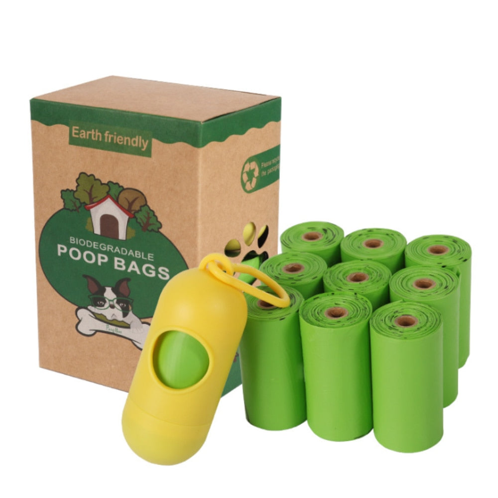 90 Days Degradable Environmental Corn Starch Dog Poop Bags Pooper Scooper Bag Outdoor Clean Pets Supplies 10 Rolls 150pcs - anconmall