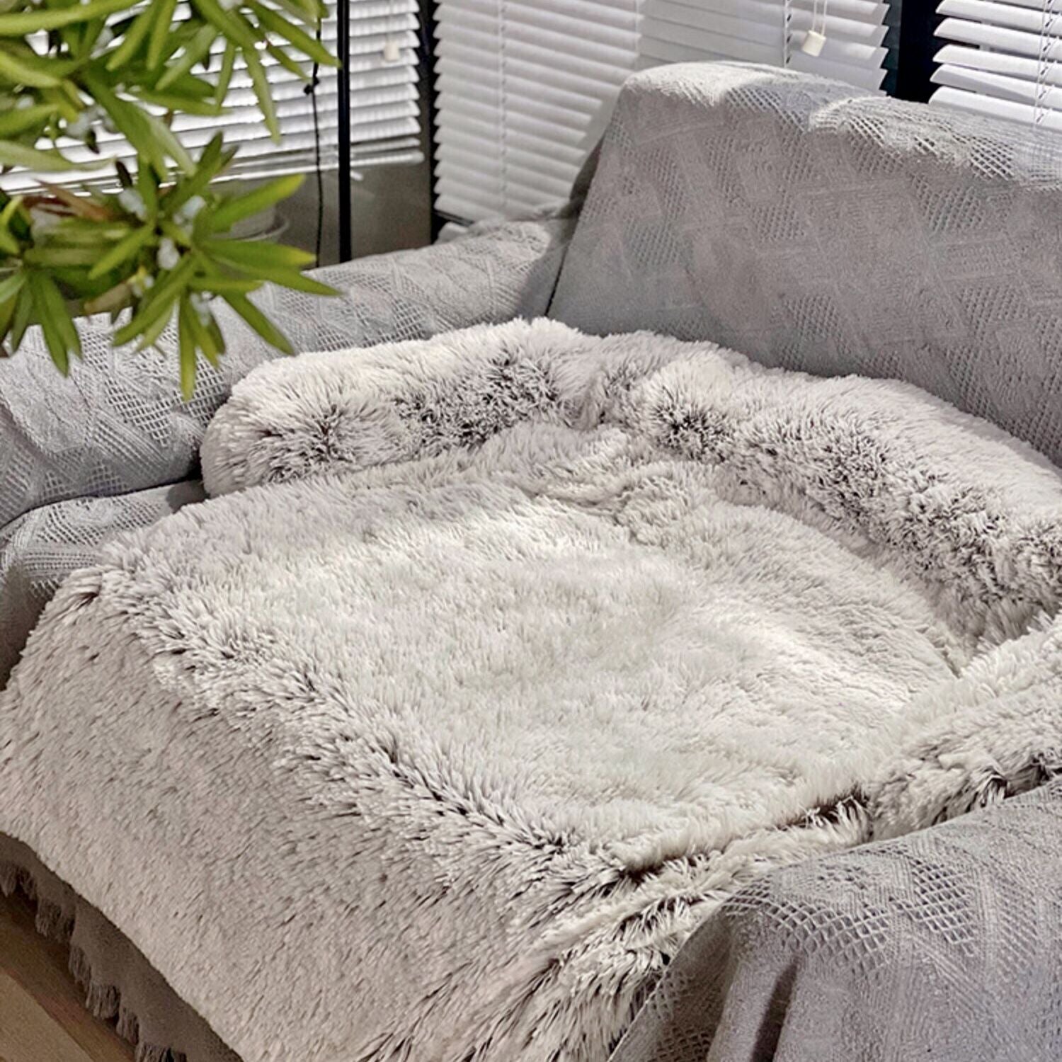 Comfortable Upholstered Sleeping Plush Blanket Pet Dog Bed Sofa Soft Thickening Cushion Pet Mat for Small Medium and Large Dogs - anconmall