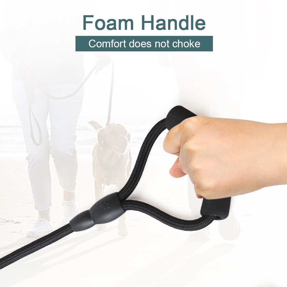 Colorful Multi-Dog Leash for Connecting 3 In 1, Dog Outdoor Walking Nylon Detachable Round Traction Rope with Padded Foam Handle - anconmall