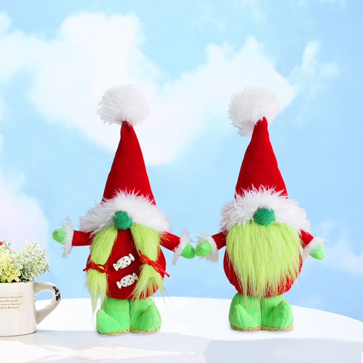 Green Beard Doll Ornament 2022 Merry Christmas Decorations for Home Christmas Ornament Xmas Kids Gifts Navidad New Year 2023
