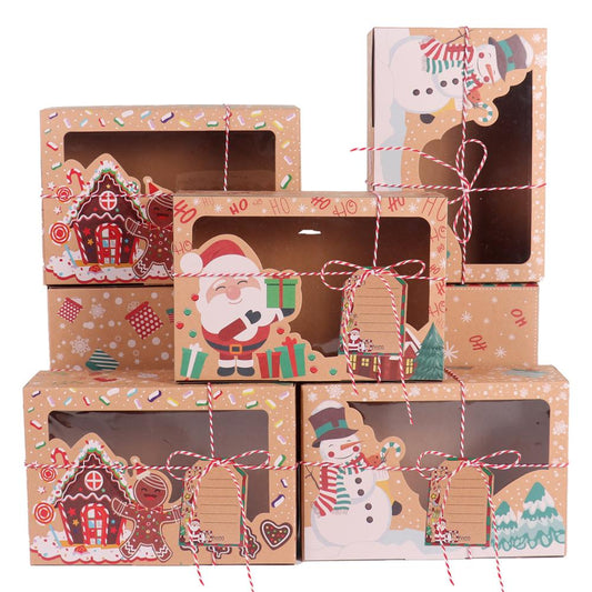 12pcs PVC Christmas Candy Box Merry Christmas Decoration for Home 2022 Xmas Ornaments Gifts Box Navidad Noel Decor New Year 2023