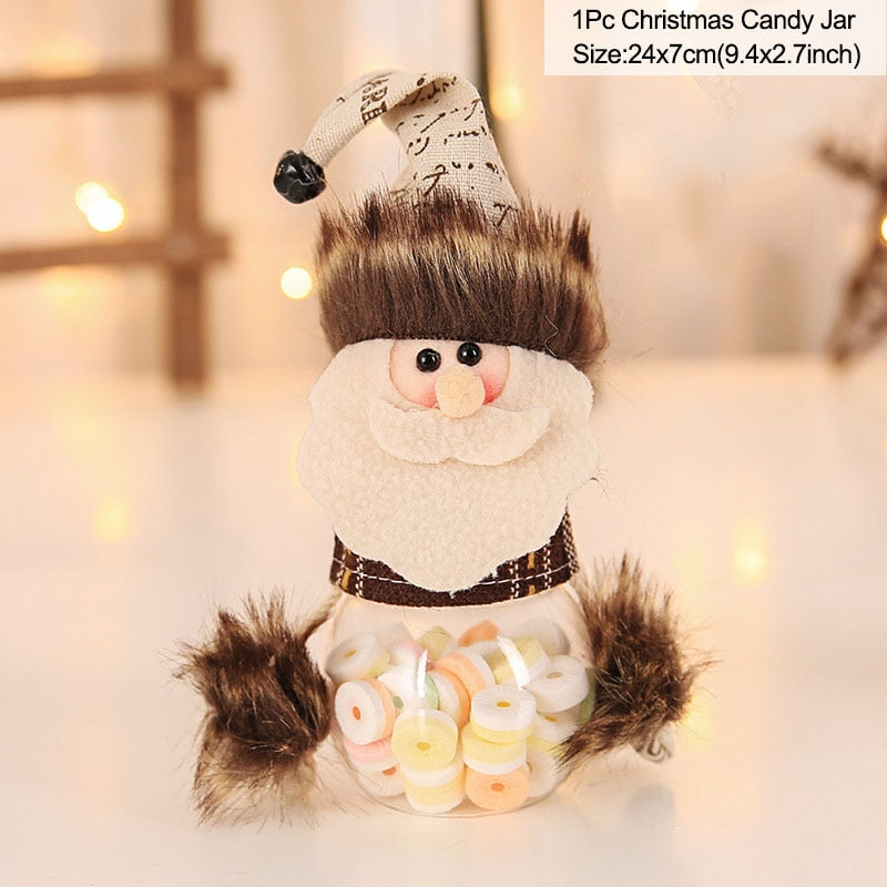 Christmas Elf Candy Jar Gift Bag Christmas Decorations for Home Santa Storage Bottle Xmas Sweet Box Child Kid Gifts Navidad 2022