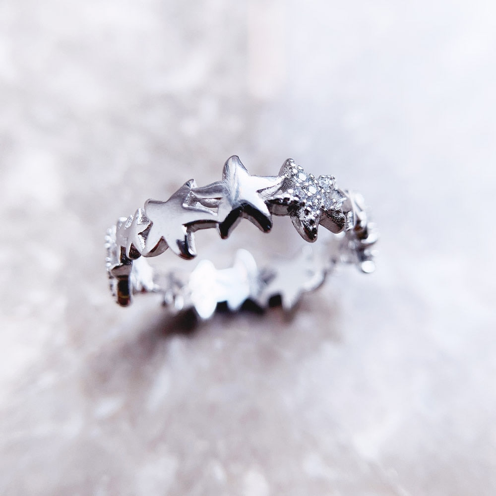 Ring Starfishes Fine Jewerly For Women,2022 Spring Brand New Ocean Spirit Gift In 925 Sterling Silver