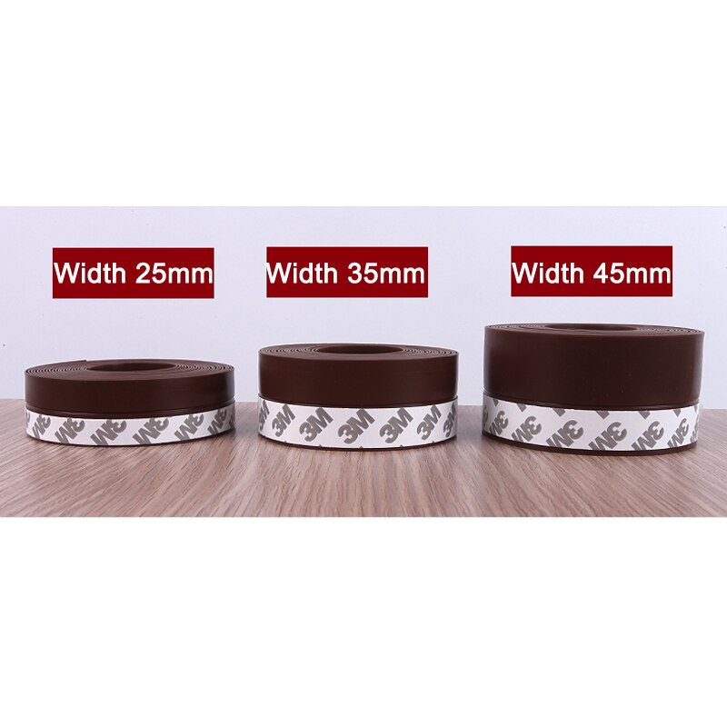 1M 25mm/35mm/45mm Self Adhesive Seal Strip Silicone Door Window Draught Dustproof Weatherstrip For Home Sound Insulation
