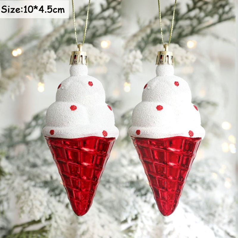 2pcs Elk Christmas Balls Ornaments Bauble Pendant Xmas Tree Hanging Balls Christmas Home Decorations Navidad 2022 Natal New Year
