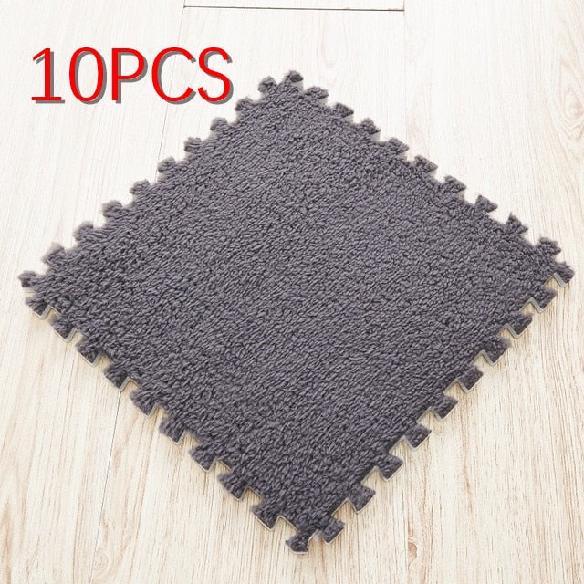 10 Pcs Soft Plush Children's Mat Baby Play Mat Baby Toys Eva Foam Puzzle Carpet In Children's Room Keep Warm Playmat 30*30*1CM