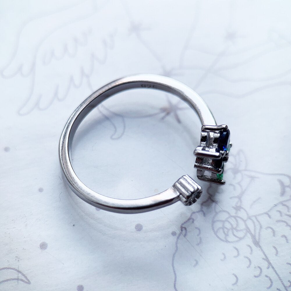 Open-end Blueberry Ring,Europe Style Fine Jewerly For Women,2022 Summer Sweet Fruits Gift In 925 Sterling Silver