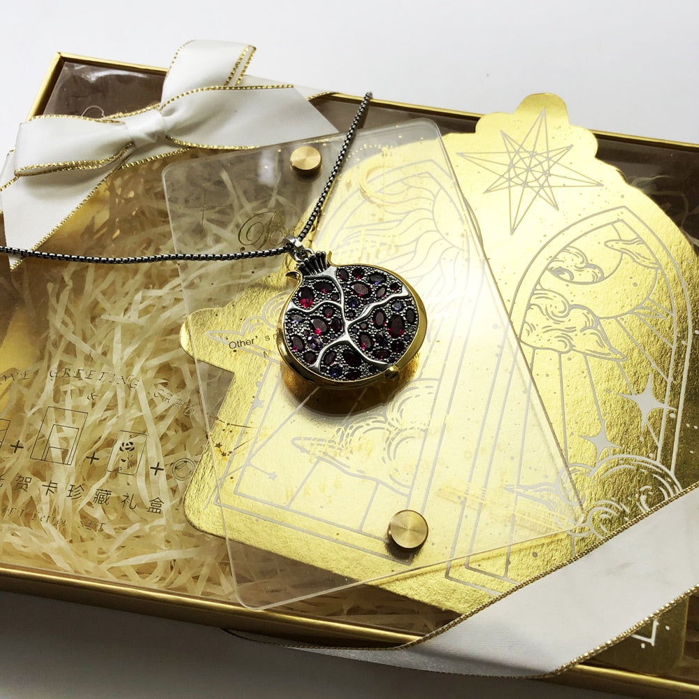 Chain Necklace Pomegranate,Summer Brand New Fine Jewelry Europe 925 Sterling Silver Gift For Women