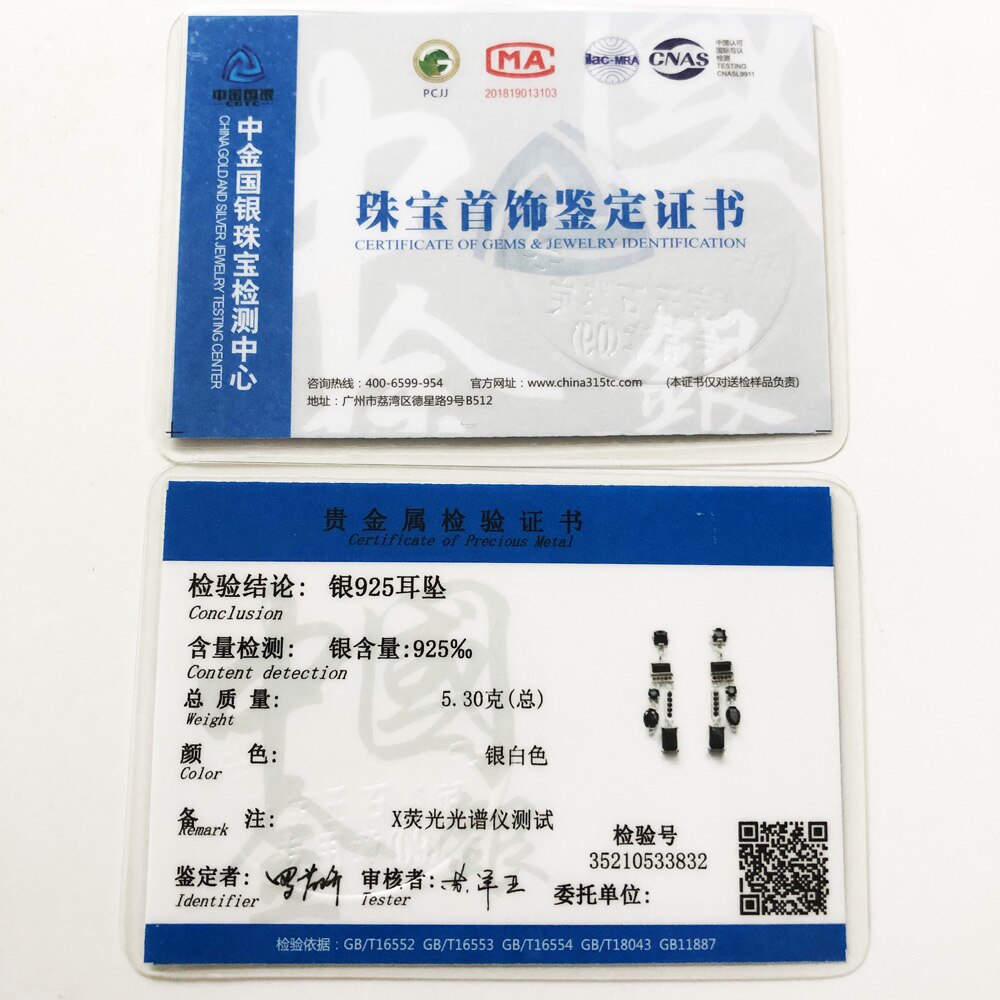 Drop Earrings Black Mix of Shapes Magical Glamorous Jewelry For Women Summer Brand New Sterling Silver 925 Vintage Gift