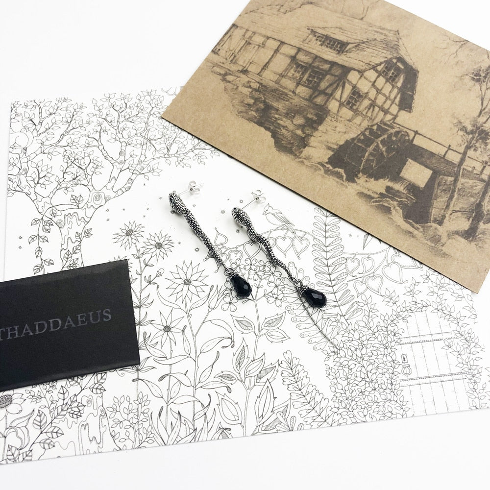 Snake & Crystal Drop Earrings,Europe Style Glam Fashion Good Jewerly For Women,2017  Gift In 925 Sterling Silver,Super Deals