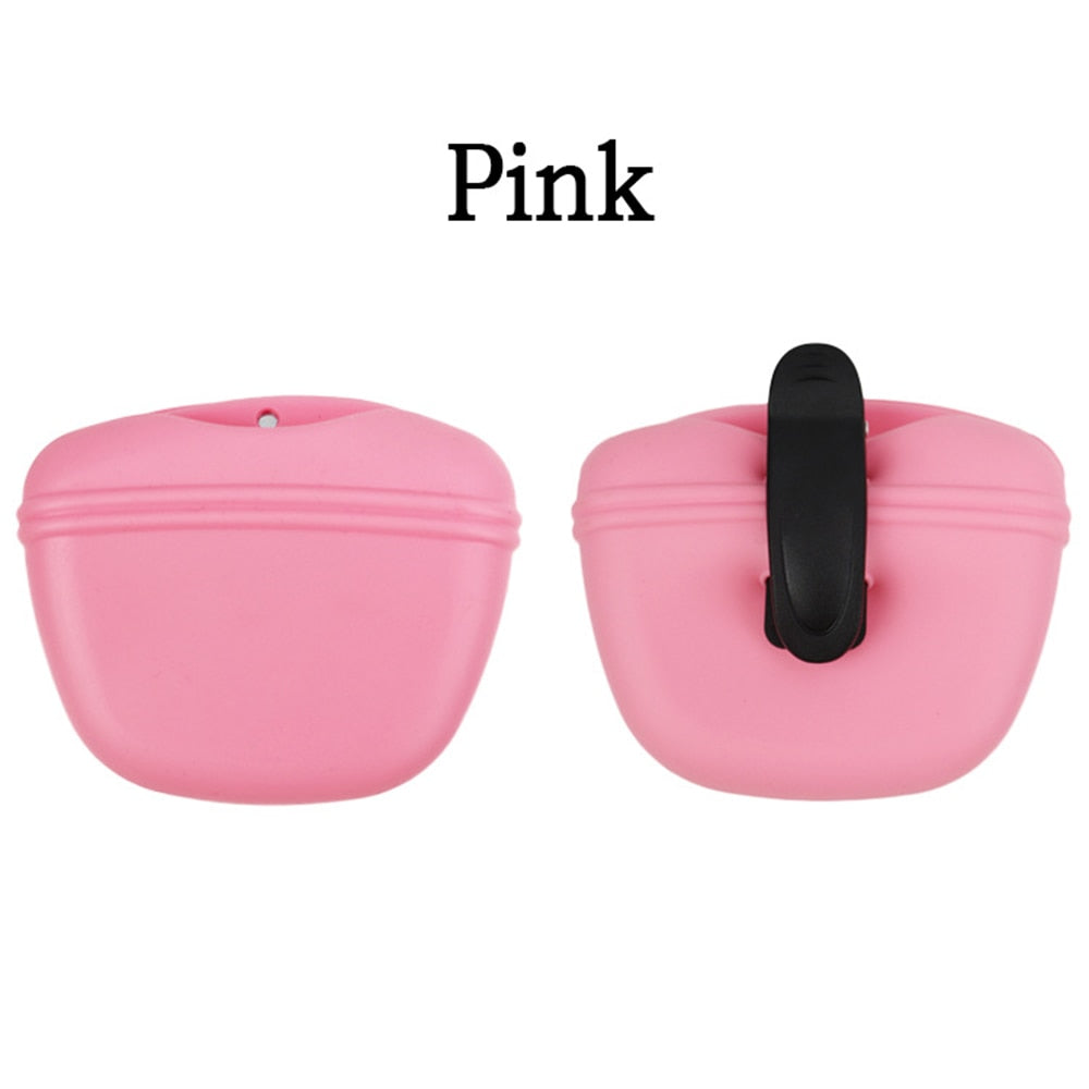 Outdoor Dog Treat Pouch Waist Feed Bundle Pocket Silicone Pet Dog Training Portable Treat Bag Dog Puppy Reward Snack Bag Supplie - anconmall