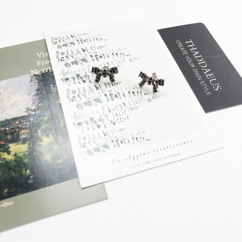 Bow Knot Stud Earrings,Europe Style Glam Fine Jewerly For Women Gift In 925 Sterling Silver