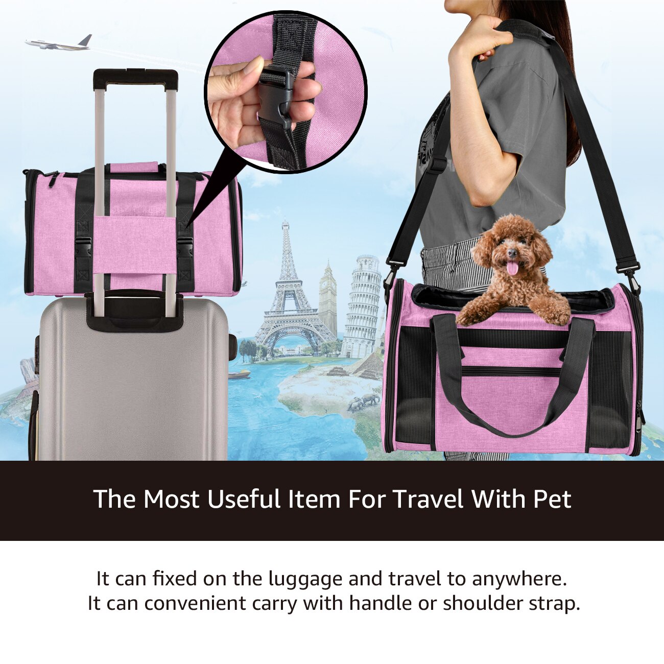 Cat Backpack Soft Sided Pet Carrier Bag Cat Transport Bag With Mesh Window Airline Approved Carrying Backpack For Cats And Dogs - anconmall