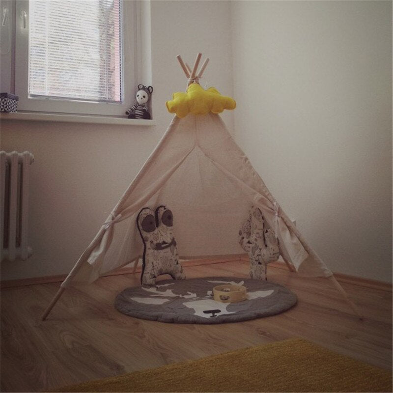 1.6M House For Children Tent Portable Kids Tent Cabana Tipi Infantil Baby Teepee Tents Castle Carpet/LED Lights/Decoration