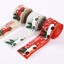 5M Merry Christmas Burlap Ribbons DIY Gift Wrapping Wedding Party Decoration for Home Christmas Tree Ribbon Garland Wreath Bows