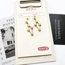 Golden Dreamlike Stars Drop Earrings Fine Statement Jewerly For Women Summer Brand New Gift In 925 Sterling Silver