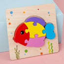 3D Shape Cognition Board Children's Jigsaw Puzzle Wooden Toys Kids Educational Toy Baby Montessori Learning Match Tangram Toys