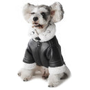 Soft Lapels Faux Fur Coat Black Thickened Warm Coats Dog Jackets for Puppies Teddy French Bulldog - anconmall