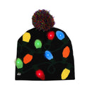 LED Christmas Hat Sweater Knitted Beanie Christmas Light Up Knitted Hat Christmas Gift for Kids Xmas 2023 New Year Decorations