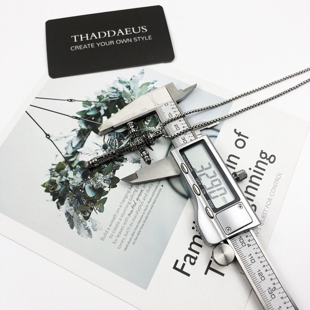 Cross Pave Link Necklace Brand New Chain Fashion Jewelry Europe 925 Sterling Silver Rebel Gift For Men & Women